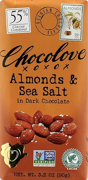 Chocolove Almonds Seasalt in Dark Chocolate,  in Pakistan