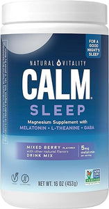 Calm Sleep, Melatonin & Magnesium Citrate, Sleep Aid Drink Mix, GABA, Aid, Vegan, Gluten Free Non-GMO, Mixed Berry, 16 Oz in Pakistan