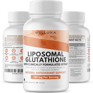 Liposomal Glutathione (Setria® 700 mg) - Glutathione - Glutathione Supplement - Active Form Pure Glutathione - Enhanced Absorption - Non GMO Antioxidant, Detox, Cardiovascular, Immune Health (60 ct) in Pakistan