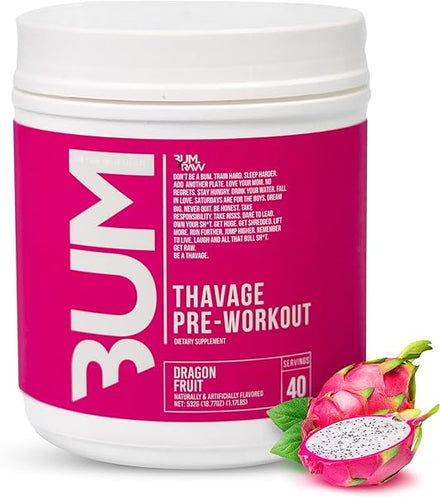 Preworkout Powder, Thavage (Dragon Fruit) - Chris Bumstead Sports Nutrition Supplement for Men & Women - Cbum Pre Workout for Working Out, Hydration, Mental Focus & Energy - 40 Servings in Pakistan