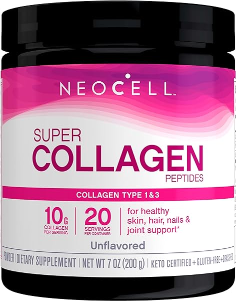 Super Collagen Peptides, 10g Collagen Peptides per Serving, Gluten Free, Keto Friendly, Non-GMO, Grass Fed, Healthy Hair, Skin, Nails and Joints, Unflavored Powder, 7 oz., 1 Canister in Pakistan