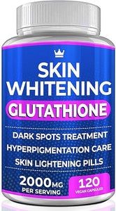 Glutathione Whitening Pills - 120 Capsules 2000mg Glutathione - Effective Skin Lightening Supplement - Dark Spots, Melasma & Acne Scar Remover, Hyperpigmentation Treatment - Anti-Aging Antioxidant in Pakistan