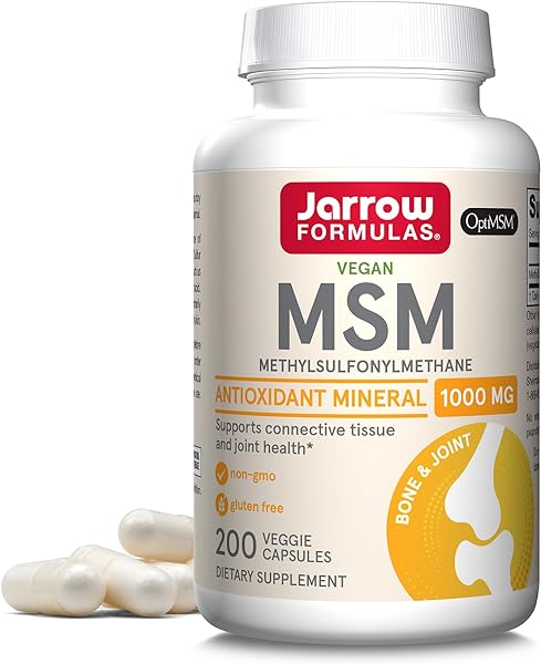 Jarrow Formulas MSM Capsules, 1,000 mg, Methylsulfonylmethane, Joint Health Support, 200 Capsules, Up To 200 Servings in Pakistan in Pakistan