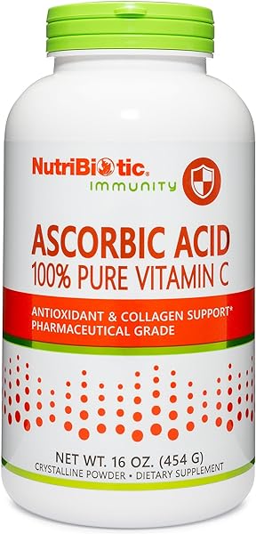 NutriBiotic Ascorbic Acid Vitamin C Powder, 16 Oz | Pharmaceutical Grade L-Ascorbic Acid, 2000 Mg Per Serving | Essential Immune & Antioxidant Collagen Support Supplement | Vegan, Gluten & GMO Free in Pakistan in Pakistan