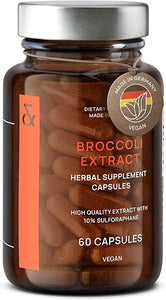 CLAV Broccoli Sprout Extract Capsules - Premium Sulforaphane Supplement with 100mg Sulforaphane - Antioxidant - 60 Broccoli Pills - Made in Germany in Pakistan