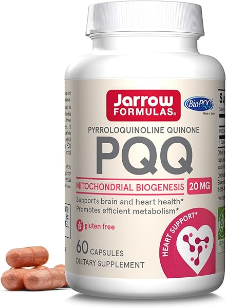 Jarrow Formulas PQQ 20 mg, Dietary Supplement, Heart, Brain, and Metabolism Support, 60 Veggie Capsules, 60 Day Supply in Pakistan