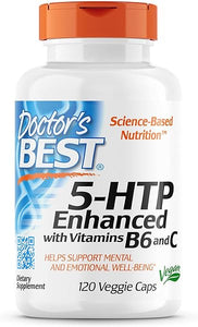 5-HTP Enhanced with Vitamins B6 & C, Non-GMO, Vegan, Gluten & Soy Free, 120 Count in Pakistan
