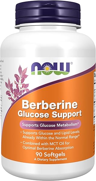 NOW Supplements, Berberine Glucose Support, Combined with MCT Oil for Optimal Berberine Absorption, 90 Softgels in Pakistan in Pakistan