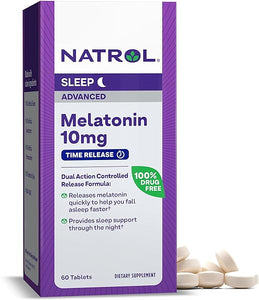 Sleep Advanced Melatonin Time Release Tablets, Nighttime Sleep Aid, 10mg, 60 Count in Pakistan