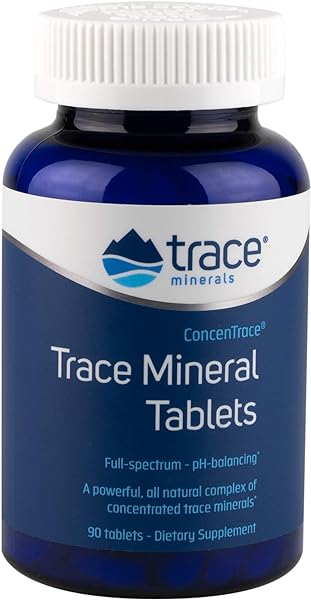 Trace Minerals ConcenTrace Drops | Full Spectrum Minerals | Magnesium, Chloride, Potassium | Low Sodium | Energy, Electrolytes, Hydration | 90 Tablets in Pakistan