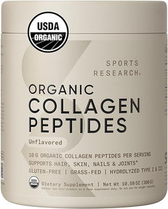 Organic Collagen Peptides - Hydrolyzed Type I & III Collagen Protein Powder Made Sustainably from Grass-Fed Cows - Unflavored - 30 Servings in Pakistan