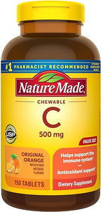 Nature Made Chewable Vitamin C 500 mg, Dietary Supplement for Immune Support, 150 Tablets, 150 Day Supply in Pakistan