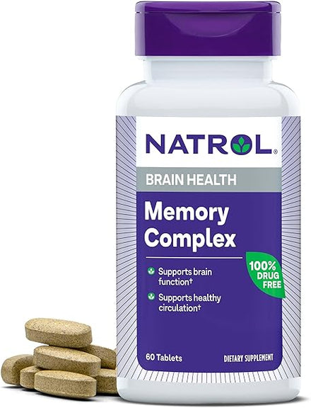 Memory Complex With Ginkgo Biloba 120mg and B Vitamins, Dietary Supplement for Brain Health and Memory Support, 60 Tablets, 30 Day Supply in Pakistan