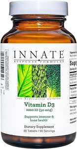 INNATE Response Formulas, Vitamin D3 2000 IU (50 mcg) Vitamin Supplement, Vegetarian, Non-GMO, 90 tablets (90 Servings) in Pakistan