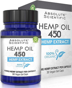 Hemp Oil 450 Capsules 30ct - 100% Organic Hemp Capsules - Rich in Omega Fatty Acids 3 6 9 - Grown and Made in USA - with MCT Oil in Pakistan