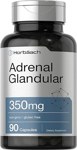Raw Adrenal Glandular | 350 mg | 90 Capsules  in Pakistan