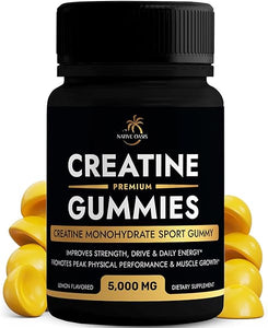 Creatine Monohydrate | 5,000 MG Gummy Creatine Supplement for Men & Women | Improves Strength, Energy & Performance | Allergen Free, Gluten Free, Non-GMO & Vegan Friendly | 60 Count in Pakistan