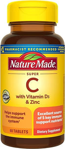 Nature Made Super C with Vitamin D3 and Zinc, Dietary Supplement for Immune Support, 60 Tablets, 60 Day Supply in Pakistan