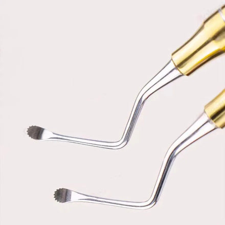7Pcs Dental Curette Jagged Curettes Kit Dental Scaler Gracey Bone Curette Implant Tools