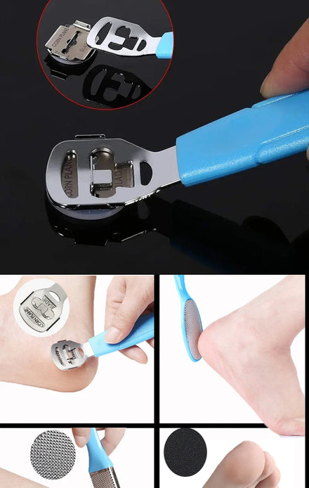 8 Piece Set Foot Rasp High Stainless Steel Remover Exfoliating Heel Sharpener Dead Skin Crackles Removal Nail Foot Care Tool