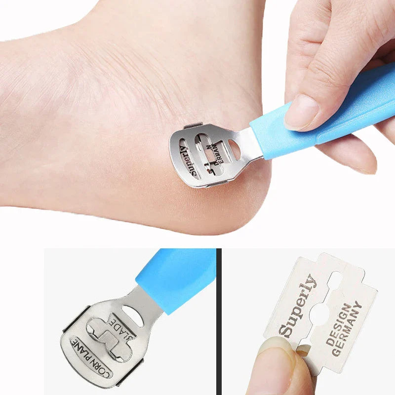 8 Piece Set Foot Rasp High Stainless Steel Remover Exfoliating Heel Sharpener Dead Skin Crackles Removal Nail Foot Care Tool