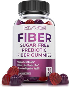 Sugar Free Prebiotic Fiber Gummies For Adults - Fiber Supplement Formulated With 5G Fiber & 5.4G Prebiotic Digestive Blend. Supports Gut Health & Promotes Healthy Digestion - 60 Gummies in Pakistan