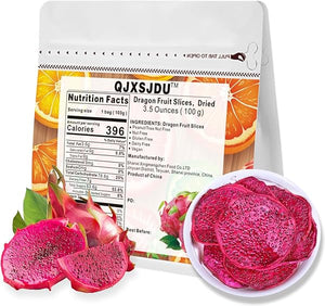 Dried Dragon Fruit, Simple No Sugar Added Dehydrated Exotic Chinese Snacks for Cocktail Garnish and Tea Drink, Delicious Lunch and Travel Bulk Food Pack for Adults & Kids (3.53oz/100g Per Bag) in Pakistan