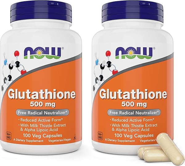 Glutathione 500 mg, 100 Vegan Capsules (Pack of 2) - Reduced Form GSH Supplement - Enhanced with Milk Thistle Extract and Alpha Lipoic Acid in Pakistan in Pakistan