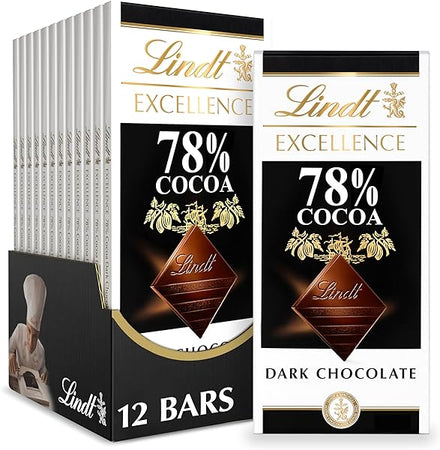 EXCELLENCE 78% Cocoa Dark Chocolate Bar, Mother’s Day Chocolate Candy, 3.5 oz. (12 Pack) in Pakistan