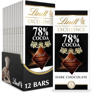EXCELLENCE 78% Cocoa Dark Chocolate Bar, Mother’s Day Chocolate Candy, 3.5 oz. (12 Pack) in Pakistan