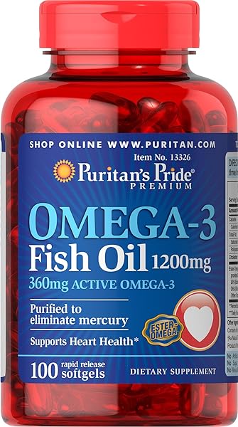 Omega-3 Fish Oil, 1200 mg, Supports Heart Health and Healthy Circulation, 100 Count in Pakistan in Pakistan