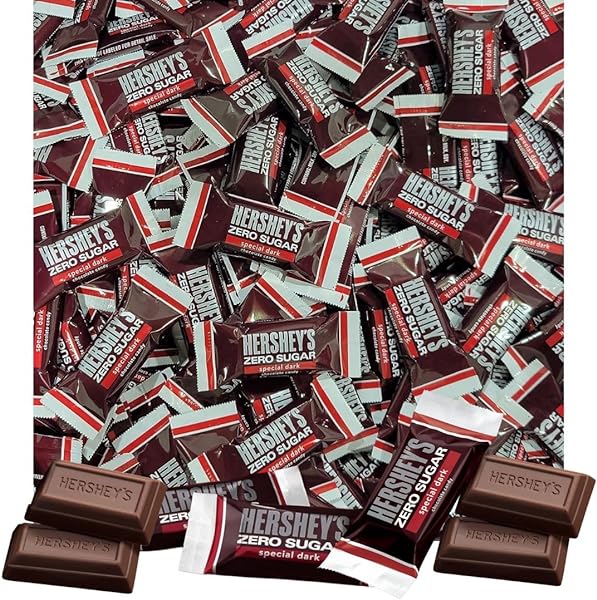 Hershey’s Special Dark Zero Sugar Chocolate Candy Miniature Bars - Bulk Pack of 240 Pieces (4 Pounds) - Individually Wrapped in Pakistan in Pakistan