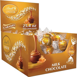 LINDOR Caramel Milk Chocolate Truffles, Milk Chocolate Candy with Smooth, Melting Truffle Center, Great for gift giving, 25.4 oz., 60 Count in Pakistan
