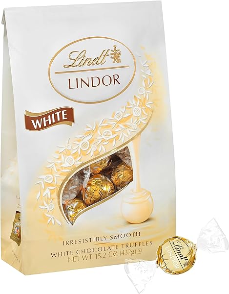 LINDOR White Chocolate Candy Truffles, White Chocolate Candy with Smooth, Melting Truffle Center, 15.2 oz. Bag in Pakistan in Pakistan