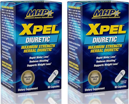 MHP Xpel Maximum Strength Diuretic Capsules, 80 Count (Pack of 2) (Packaging May Vary) in Pakistan