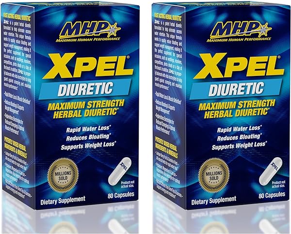MHP Xpel Maximum Strength Diuretic Capsules, 80 Count (Pack of 2) (Packaging May Vary) in Pakistan in Pakistan