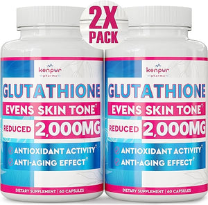 (2 Pack) Liposomal Glutathione Supplement - Premium Reduced Glutathione Pills for Dark Spots, Uneven Skin Tone and Elasticity - Anti-Aging 2,000 mg I Glutathione Supplement - 120 Pills in Total in Pakistan
