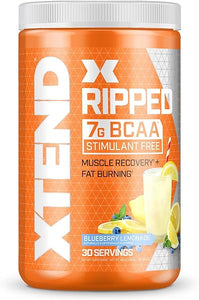 Ripped BCAA Powder Blueberry Lemonade | Cutting Formula + Sugar Free Post Workout Muscle Recovery Drink with Amino Acids | 7g BCAAs for Men & Women | 30 Servings in Pakistan