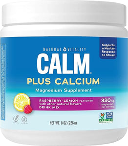 CALM Magnesium Supplement Drink Mix Plus Calcium, Anti-Stress Drink Mix Powder, With Calcium, Vegetarian & Non-GMO, Raspberry Lemon, 8 oz in Pakistan