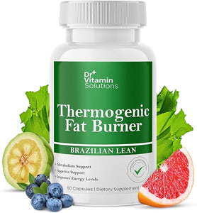 Dr Vitamin Thermogenic Fat Burner Brazilian Lean, Weight Loss Pills for Women, Waist Trimmer & Supplements for Bloating for Women & Men, 60 Capsules in Pakistan