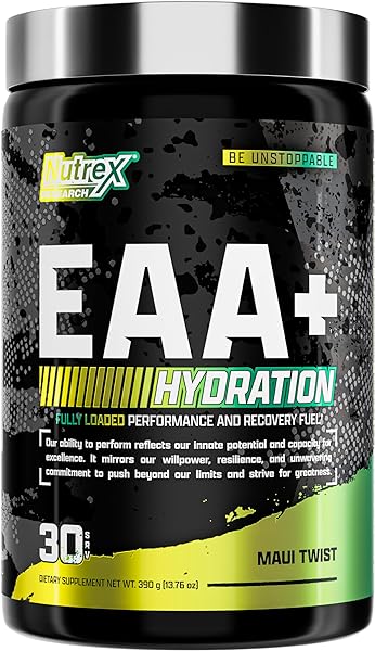 EAA Hydration | EAAs + BCAAs Powder | Muscle Recovery, Strength, Muscle Building, Endurance | 8G Essential Amino Acids + Electrolytes | Maui Twist Flavor 30 Serving in Pakistan