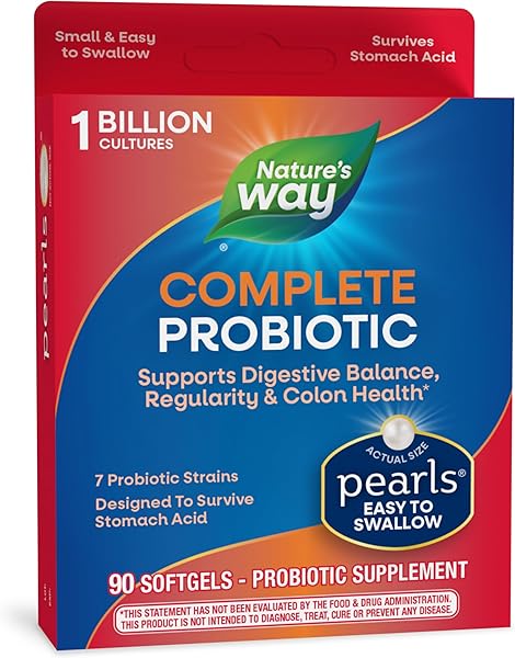 Complete Probiotic Pearls, Supports Digestive Balance*, 1 Billion Live Cultures, Supplement for Men and Women, No Refrigeration Required, 90 softgels (Packaging May Vary) in Pakistan in Pakistan