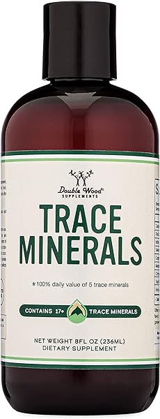 Trace Minerals (Liquid Trace Mineral Drops) Over 17+ Trace Minerals and 100% Daily Value of 5 Trace Minerals: Iodine, Selenium, Copper, Manganese, Chromium for (Add to Drinking Water) by Double Wood in Pakistan