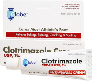 Globe Clotrimazole Antifungal Cream 1% (0.5 oz) relieves the itching, burning, cracking and scaling associated with fungal infections (24 pack) in Pakistan