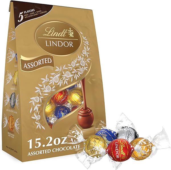 LINDOR Assorted Chocolate Truffles, Chocolate Candy with Smooth, Melting Truffle Center, Perfect for Mother’s Day Gifting, 15.2 oz. Bag in Pakistan in Pakistan