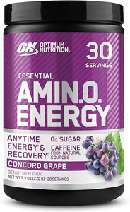 Optimum Nutrition Amino Energy - Pre Workout with Green Tea, BCAA, Amino Acids, Keto Friendly, Green Coffee Extract, Energy Powder - Concord Grape, 30 Servings in Pakistan