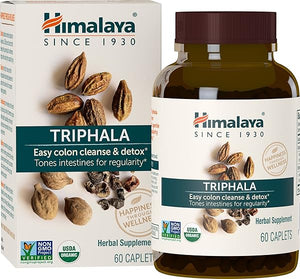 Organic Triphala, 2 Month Supply, for Colon Cleanse, Detox & Occasional Constipation, USDA Certified Organic, Non-GMO, Gluten-Free, Extract & Powder Herbal Supplement, 688 mg, 60 Caplets in Pakistan