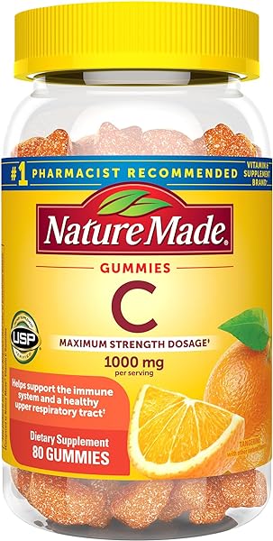 Nature Made Maximum Strength Dosage Vitamin C 1000mg per Serving, Immune Support Vitamin C Gummies for Adults, 80 Vitamin C Gummies, 20 Day Supply in Pakistan in Pakistan