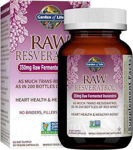 Heart Resveratrol Supplement - Raw Whole Food Antioxidant Formula for Heart Health, 60 Capsules in Pakistan