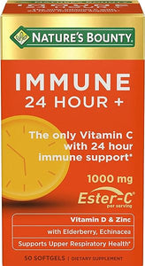 Nature's Bounty Immune 24 Hour +, The only Vitamin C with 24 Hour Immune Support from Ester C, Rapid Release Softgels, 50 Count in Pakistan